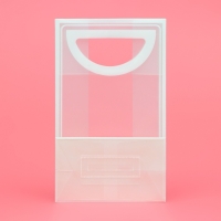 Пакет ПП с вырубной ручкой, прозрачный, 25 х 19 х 9 см, белый