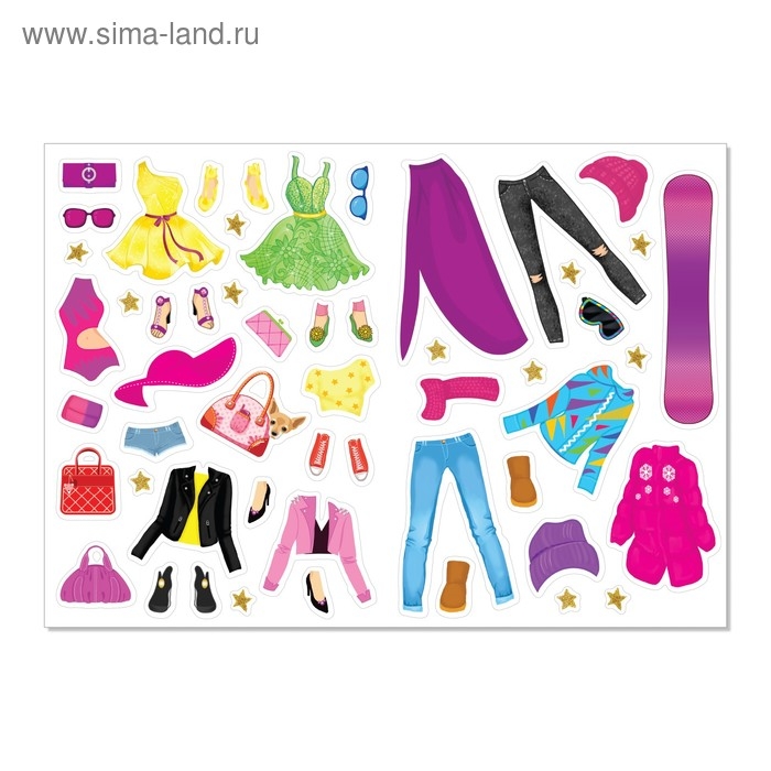 Наклейки &laquo;Наряди куколку. Времена года&raquo;, 12 стр.