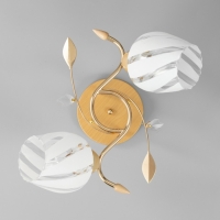 Люстра  "Лепестки" 2x40Вт E27 золото 44х33х28 см