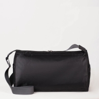 Сумка спортивная на молнии, боковой карман/сетка, регулируемый ремень, маленький размер, цвет тёмно-синий