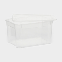 Ящик для хранения с крышкой &laquo;Кристалл XS Plus&raquo;, 16 л, 38,9&times;27,5&times;21,5 см, цвет прозрачный