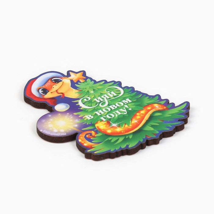 Магнит новогодний деревянный &laquo;Новый год: Сияй&raquo;, 6.9 х 8 см