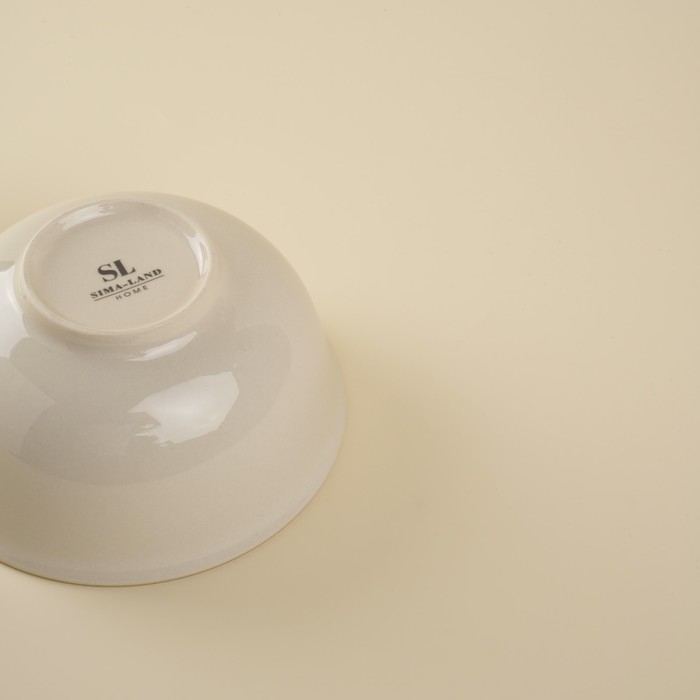 Набор салатников фарфоровых SL Home &laquo;Леггеро&raquo;, 750 мл, d=15 см, цвет бежевый