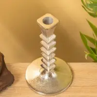 Подсвечник "Башня" алюминий 12х12х21 см