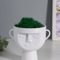 Кашпо пластиковое "Чаша" 10,5*9*11,5 см белый