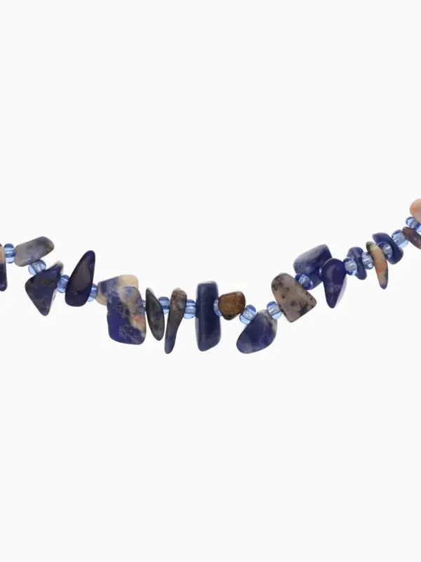 Ожерелье 20 см, цв. синий