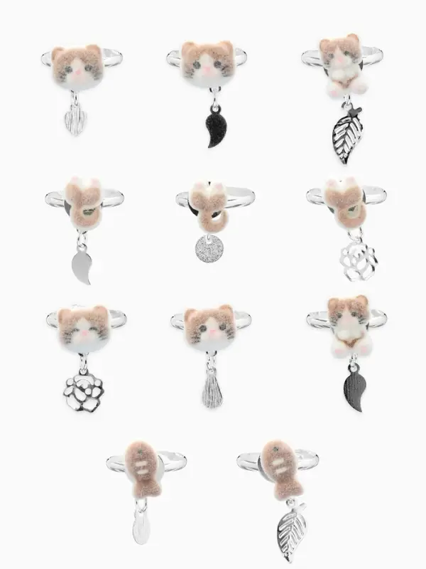 Кольцо &laquo;Выбражулька. Котики бархатные&raquo;, безразмерное, МИКС