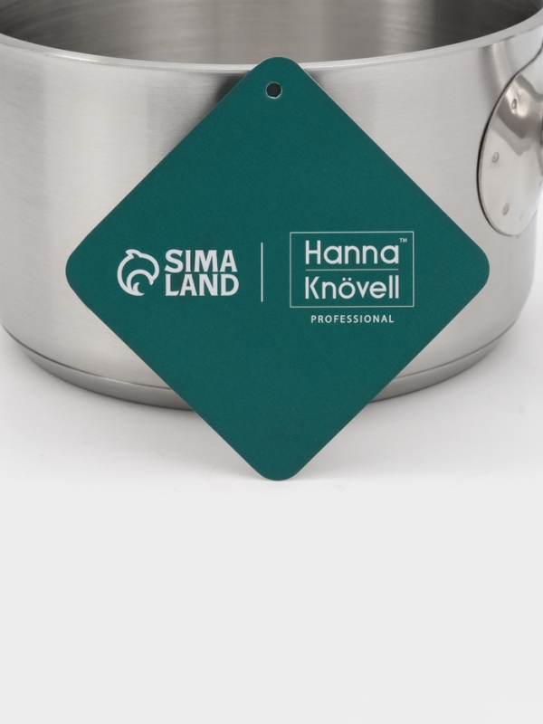 Ковш 1,3 л, d=14, h=8,5 см, с крышкой, толщина стенки 0,8 мм, индукция