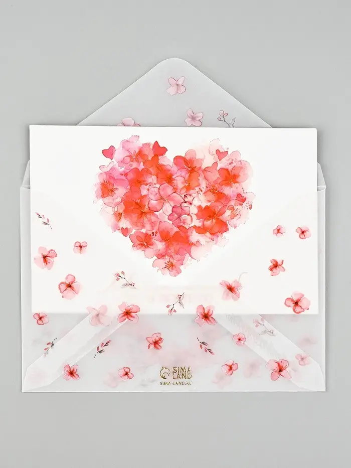 Открытка с конвертом и наклейкой &laquo;Мамочке&raquo;, тиснение, 11 х 16 см