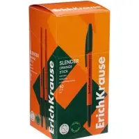 Ручка шариковая ErichKrause Slender Stick Orange, Super Glide, 0.7 мм, зелёная