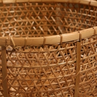 Корзина плетёная "Клоус" бамбук 40х40х16 см, светлая