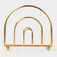 Салфетница Доляна &laquo;Лайн&raquo;, золото