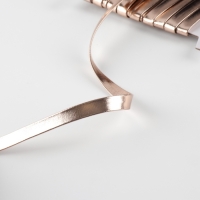 Косая бейка, кожзам, 8 мм &times; 10 &plusmn; 1 м, цвет песочный