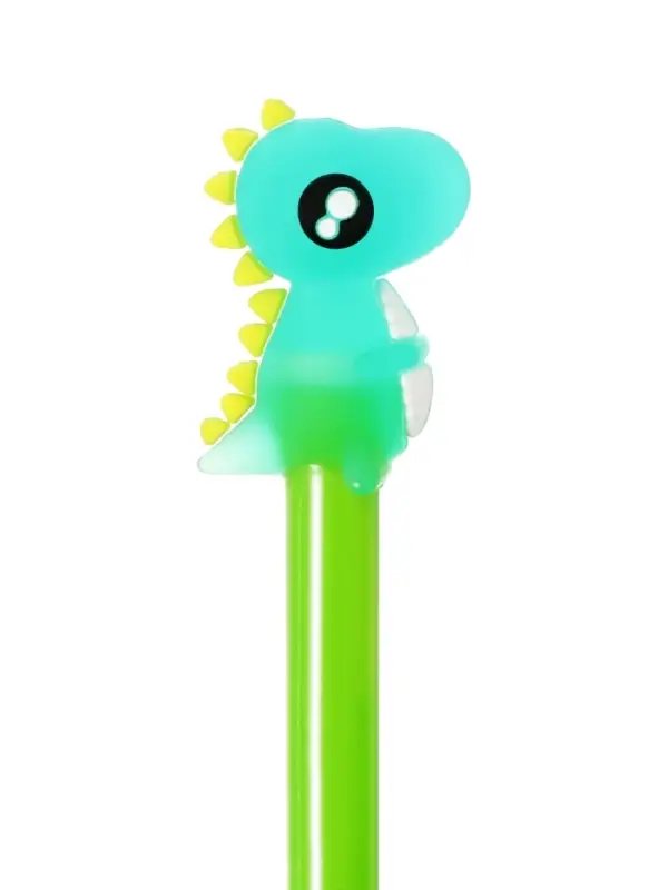 Ручка гелевая-прикол &laquo;Динозавр&raquo;, жёлтый, штрихкод на штуке