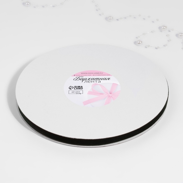 Лента бархатная, 10 мм, 18 &plusmn; 1 м, цвет зелёный №165