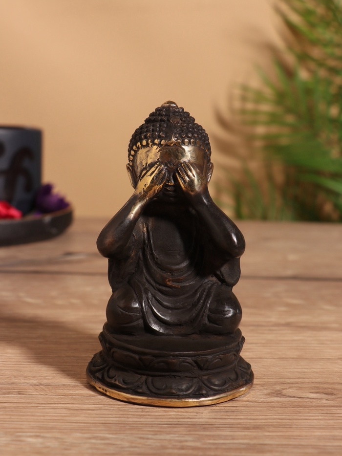 Сувенир бронза "Будда" 6х6х11 см
