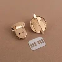 Застёжка для сумки, 3&times;3.5 см, цвет золотой, чёрный