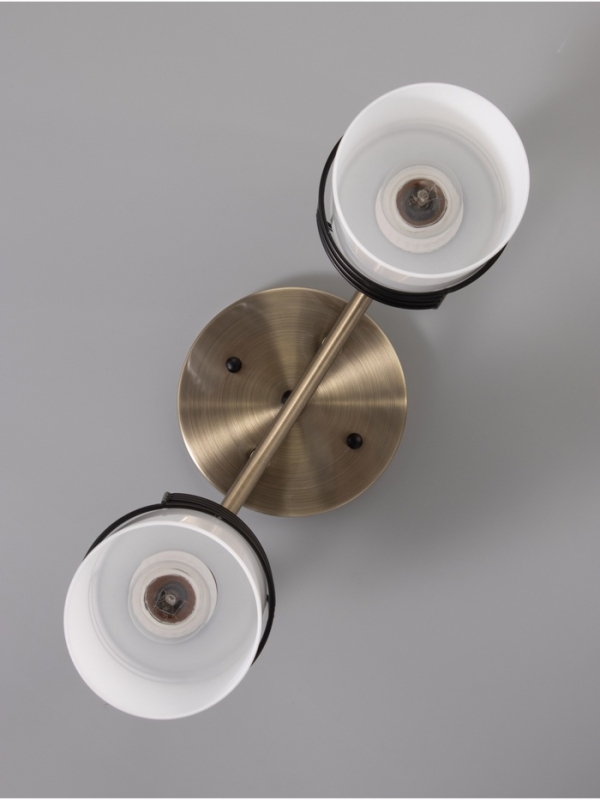 Люстра "Кипр" 2х40Вт Е27 латунь/черный 36,5х15х26см