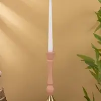 Подсвечник на 1 свечу "Пудровый" 10,5х10,5х25 см