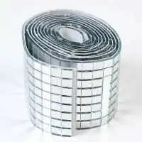 Зеркальная мозаика, самоклеящаяся, 4 см * 1 м, цвет серебро