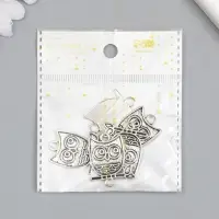 Коннектор для творчества металл 2 ушка "Совёнок" 3,1х2,5 см