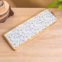 Блюдо прямоугольное "Оттенки сирени" дерево манго 41х15 см