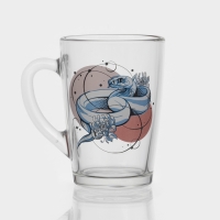 Кружка стеклянная кофейная &laquo;Змеи&raquo;, 300 мл, МИКС