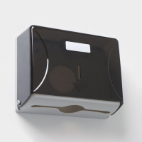 Диспенсер бумажных полотенец в листах, пластиковый, 27&times;20&times;10 см, цвет серый