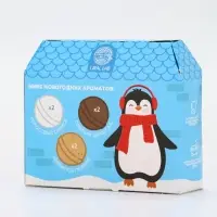 Бомбочки для ванны в домике &laquo;Пингвин&raquo;, набор 6 шт х 40 г, URAL LAB