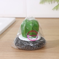 Щётка для мытья посуды Доляна &laquo;Кактус&raquo;, металлическая губка, d=8 см