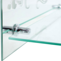 Зеркало, настенное, с пескоструйной графикой, с полочкой, 52&times;70 см