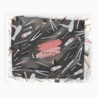 Фартук парикмахерский, одностронний, 3 кармана, чёрный