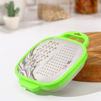 Тёрка с контейнером Доляна &laquo;Универсал&raquo;, 2 в 1, 19&times;14,5&times;3,5 см, цвет МИКС