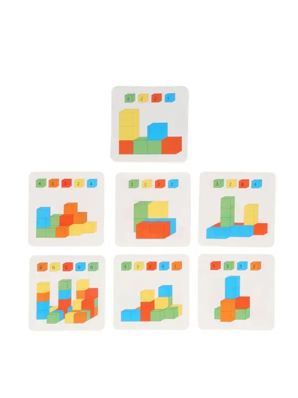 Кубики деревянные 60 штук