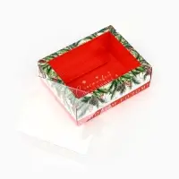 Коробка складная с пластиковой крышкой &laquo;Тепла и уюта&raquo;, 11.5 х 9 х 4 см