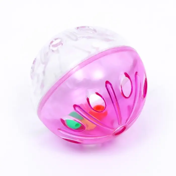 Шарик для кошек "Веселая семейка" с пластиковыми шариками внутри, 4,2 см, фасовка 40 шт