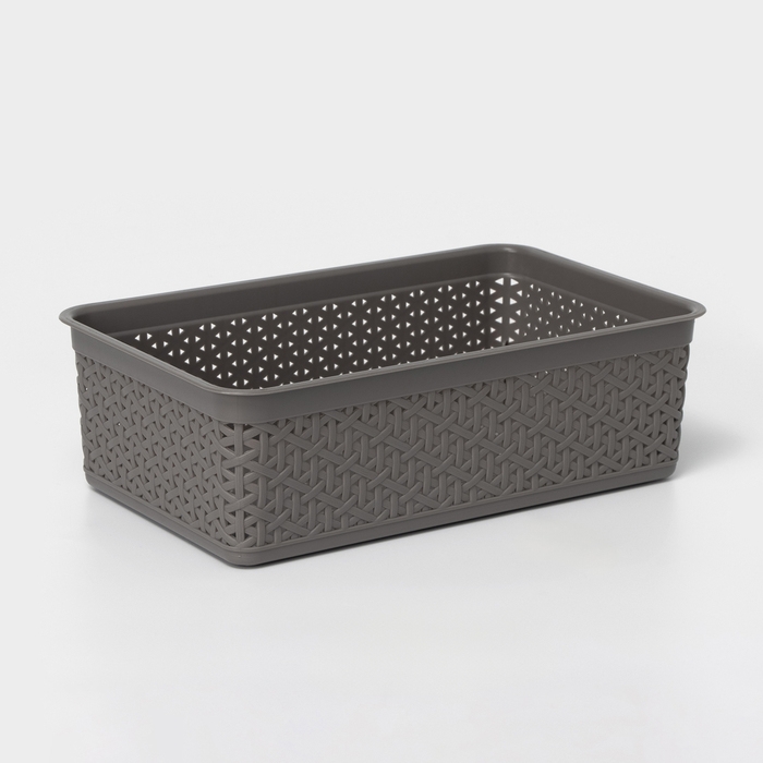 Корзинка универсальная Wenge, 2,25 л, 25,7&times;15,8&times;8 см, серая