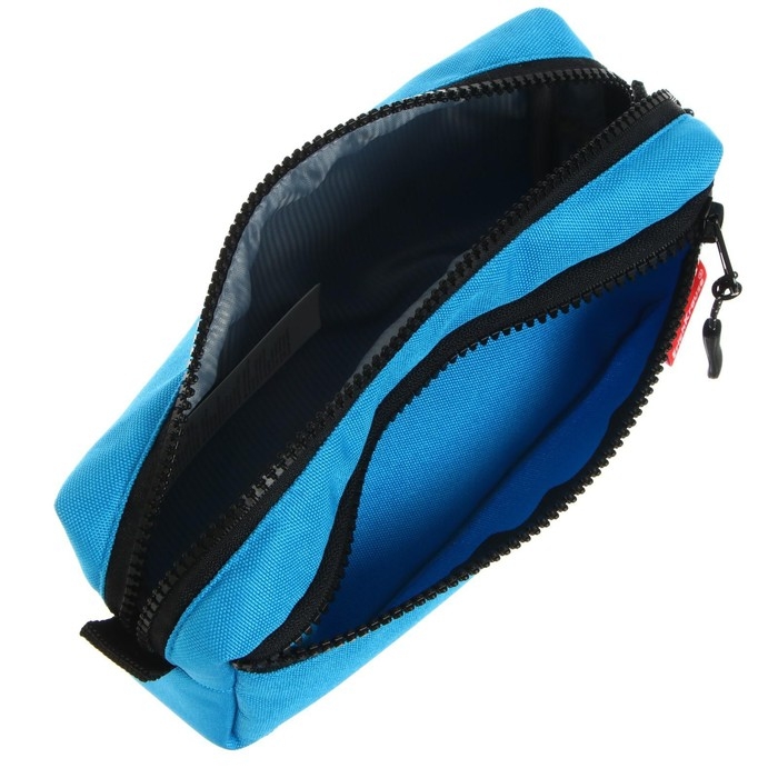Пенал мягкий, 2 отделения, объёмный, 100 х 210 х 50 мм, Erich Krause, Blue 49001
