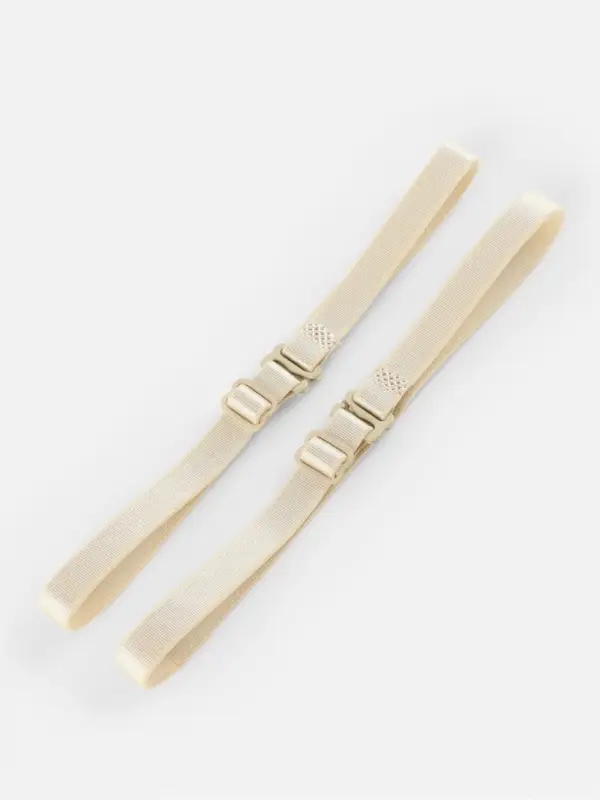 Лямки для бюстгальтера, текстильные, 1 см, 37 см, пара, бежевые