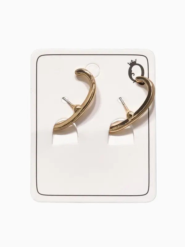 Серьги металл "Минимализм" петля, цвет золото