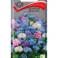 Семена цветов Агератум "Дондо", смесь ,  0,1гр.