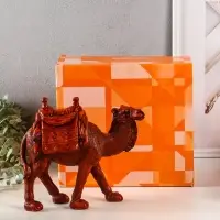 Сувенир полистоун "Верблюд с седлом с сумкой" под дерево 21х9х20 см
