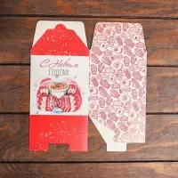 Коробка складная, подарочная новогодняя &laquo;Поздравление&raquo; 12&times;12&times;12 см