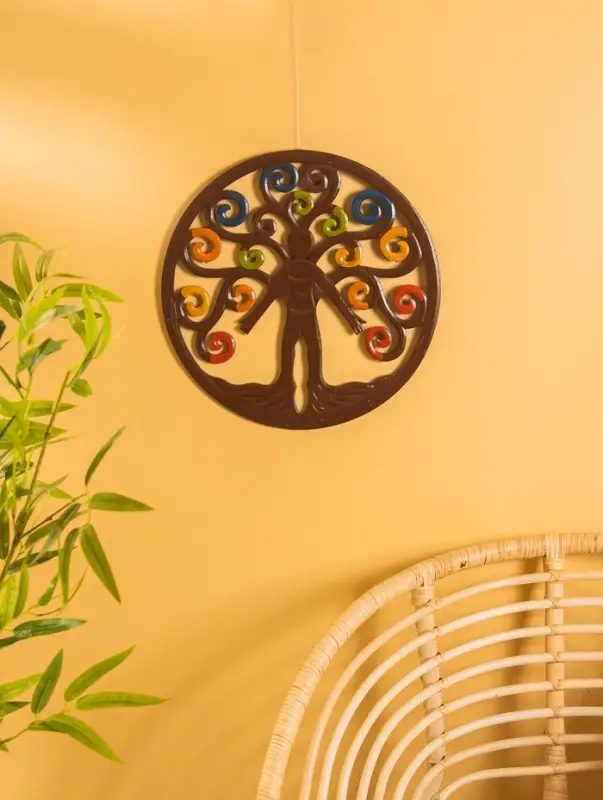 Панно "Единство с природой" МДФ, 40х40х1 см, разноцветная