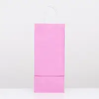 Пакет крафт под бутылку, Сиреневый, 14&times;8&times;32 см