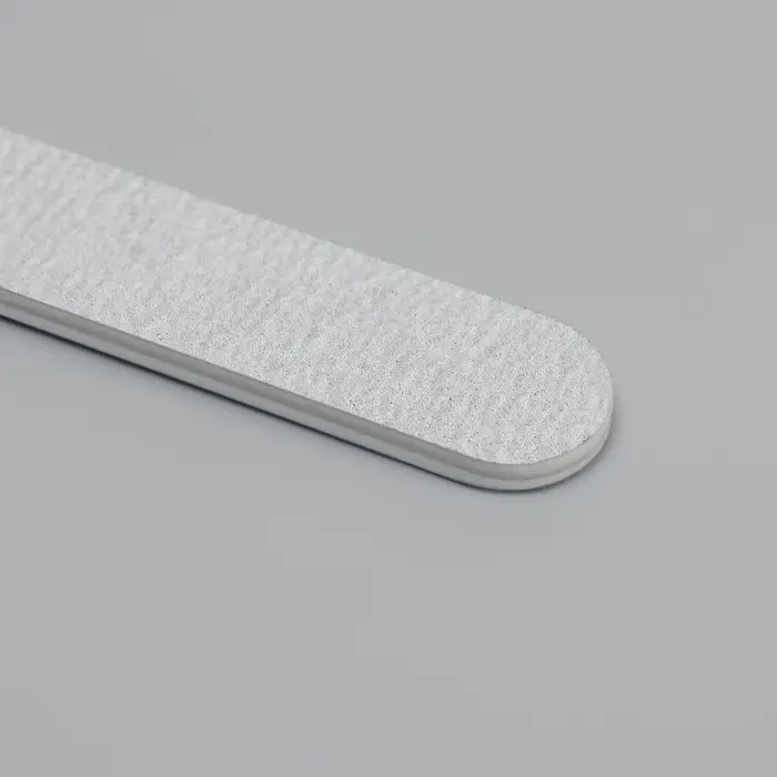 Пилка для ногтей, прямая, 180/200 грит, 18 см, серая