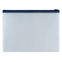 Папка-конверт на ZIP-молнии А5+, 140 мкм, ErichKrause "Fizzy Clear", прозрачная, с цветной молнией, микс