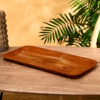 Блюдо 45х20х2 см, тиковое дерево