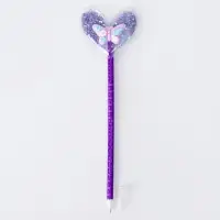 Ручка &laquo;Сердце с бабочкой&raquo;, синие чернила, МИКС