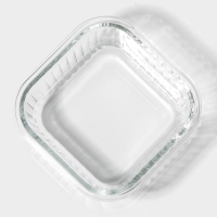 Контейнер для еды из жаропрочного стекла Доляна &laquo;Шиаду&raquo;, квадратный, 520 мл, 13&times;6,5 см